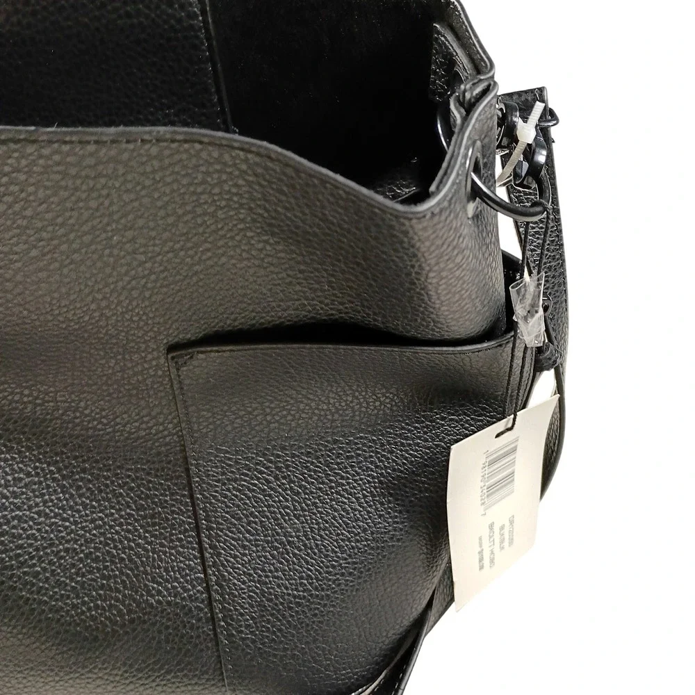 Steve Madden BKOLTT Hobo Bag Womens Black NEW Studded Strap Crossbody Purse